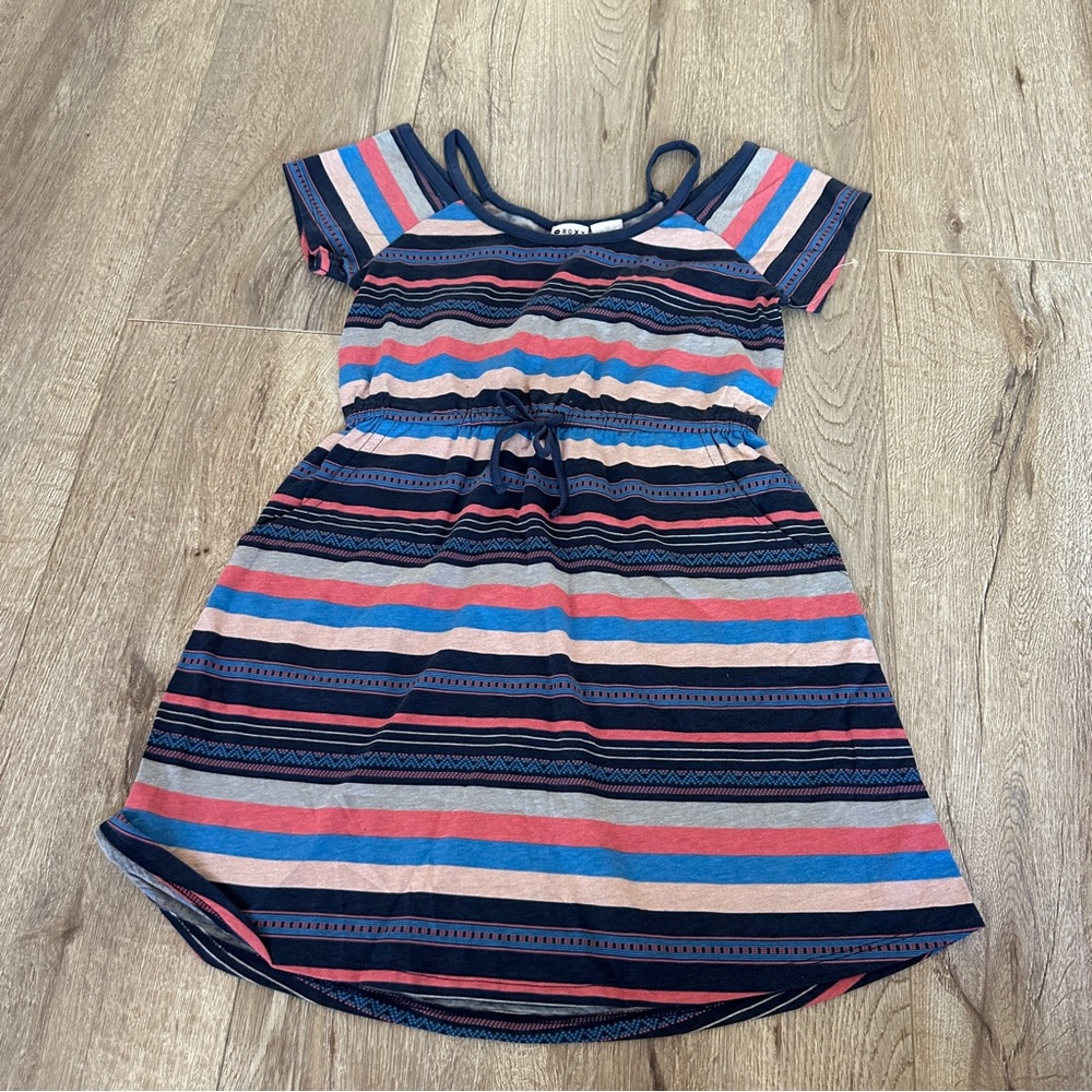 Striped Kids Dress - Blue and Pink